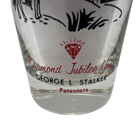 Masonic Shriner 1959 Divan Glass Diamond Jubilee George Stalker 4.5" Tall - Picture 3 of 8